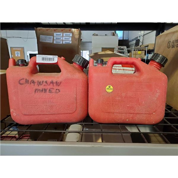 Lot of 2 - 1 Gal Gas Cans