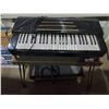 Image 1 : Vintage 1961 Hohner Electric Organ Model 9807 Table Top Keyboard w/ Original Table/Travel Case