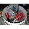 Image 1 : Pail Lot of assorted electrical tools and supplies