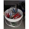 Image 2 : Pail Lot of assorted electrical tools and supplies