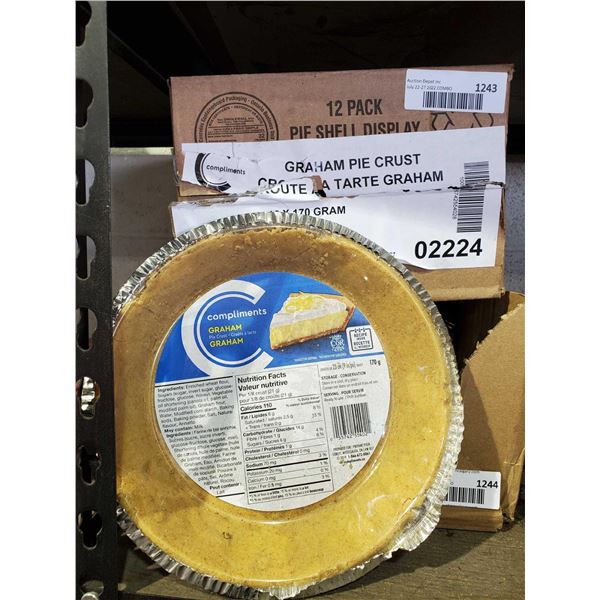 Compliments Graham pie Crust Case lot of 12 x 170g