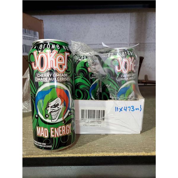 Joker Cherry Limeade and Original Flavour Energy Drinks (11 x 473ml)