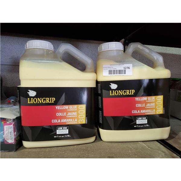 Liongrip Yellow Wood Glue Lot of 2 x 3.78L