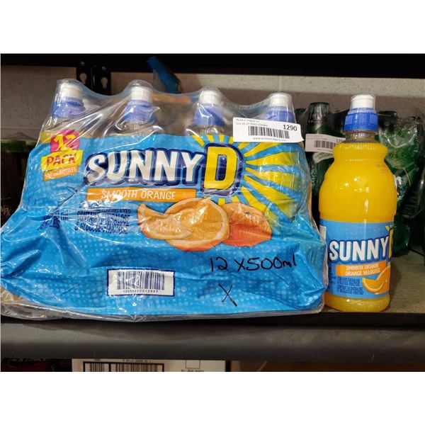 Sunny D Smooth Orange Case lot of 12 x 500ml