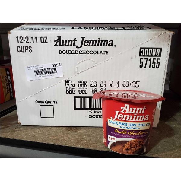 Aunt Jemima Double Chocolate Pancake on the go mix case lot of 12