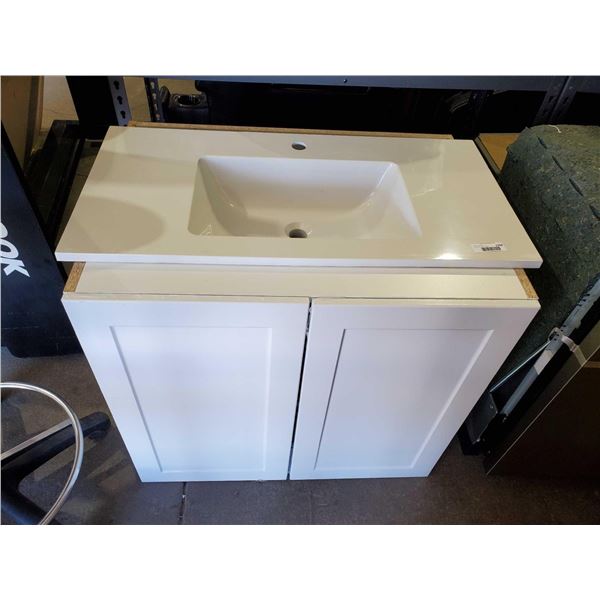 NEW 2 Door Cabinet. Includes a Bathroom Vanity Sink 30 Inch