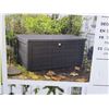 Image 1 : Keter Grande 165 - Wood Panel Style Deck Box 155x72.4x69.4"  - freight damaged sold as is