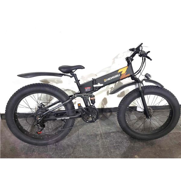 NEW Zhengbu Quad Speed Electric FAT TIRE folding E BIKE. Includes Keys, Battery, Charger. Brand NEW 