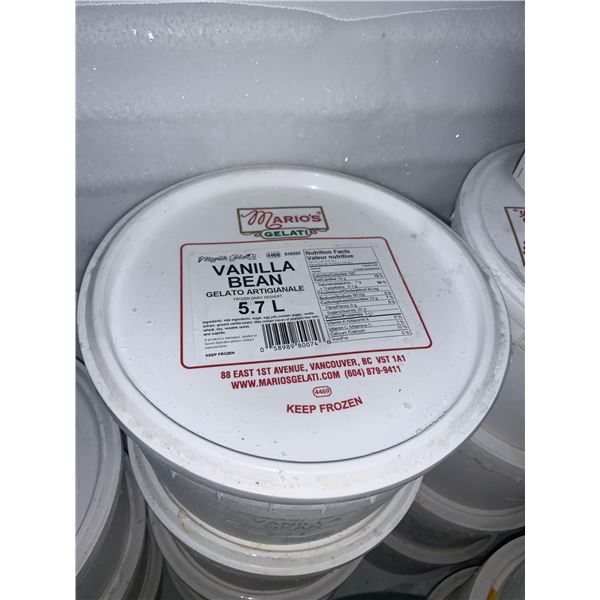 Marios Gelati Vanilla Bean Gelatto 5.7 L