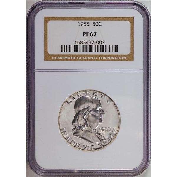 1955 Franklin Half Dollar Coin NGC PF67