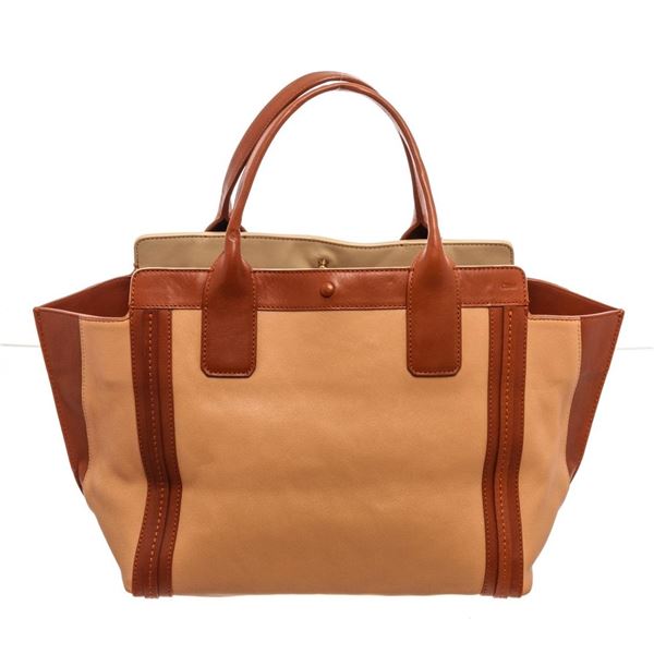 Chloe Orange Leather Alison Tote Bag