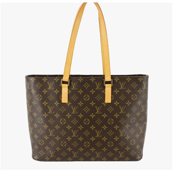 Louis Vuitton Brown Monogram Canvas Leather Luco Tote Bag