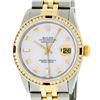 Image 1 : Rolex Mens 2 Tone MOP Ruby Diamond Channel Set Datejust Wristwatch