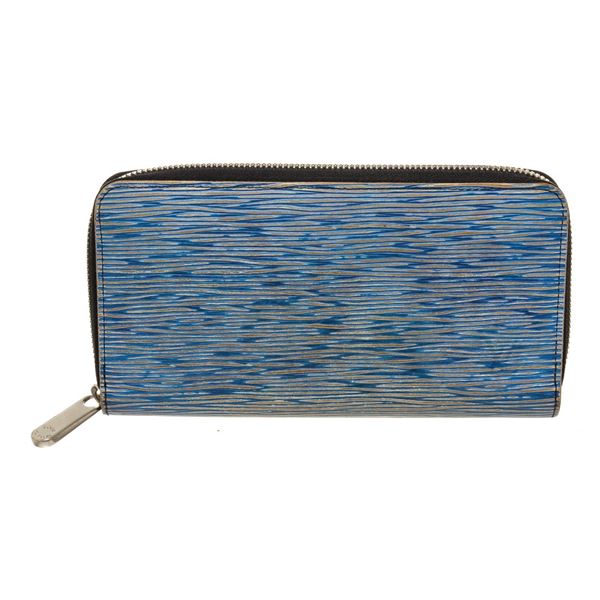 Louis Vuitton Blue Epi Leather Zippy Wallet