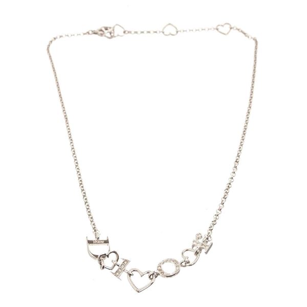 Christian Dior Silve Rhinestone Necklace