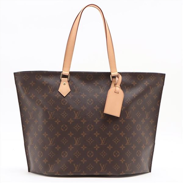 Louis Vuitton Brown Monogram Canvas Leather All-In PM Tote Bag