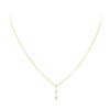 Image 1 : 0.25 ctw Past, Present, Future Diamond Three Stone Pendant with Chain - 14KT Yel