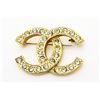 Image 1 : Chanel Gold-tone Coco Mark Rhinestone CC Brooch