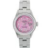 Image 3 : Rolex Ladies Stainless Steel Pink Diamond 26MM Datejust