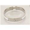 Image 3 : Hermes White Metal Clic Clac Bangle Bracelet PHW