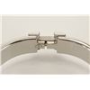 Image 7 : Hermes White Metal Clic Clac Bangle Bracelet PHW