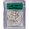 Image 1 : 1993 American Silver Eagle .999 Fine Silver Dollar Coin ICG MS69