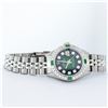 Image 4 : Rolex Ladies Stainless Steel 26MM Green Vignette Diamond Datejust Wristwatch