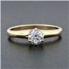 Image 2 : Antique Victorian 14k Gold 0.50 ctw Old Mine Cut Diamond Six-Prong Solitaire Rin