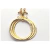 Image 6 : Chanel Gold-tone Metal CC Ring Pendant Turn-lock Chain Necklace