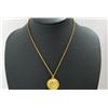 Image 1 : Chanel Vintage Gold-tone Metal CC Coco Mark Coin Top Pendant Necklace