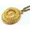 Image 5 : Chanel Vintage Gold-tone Metal CC Coco Mark Coin Top Pendant Necklace