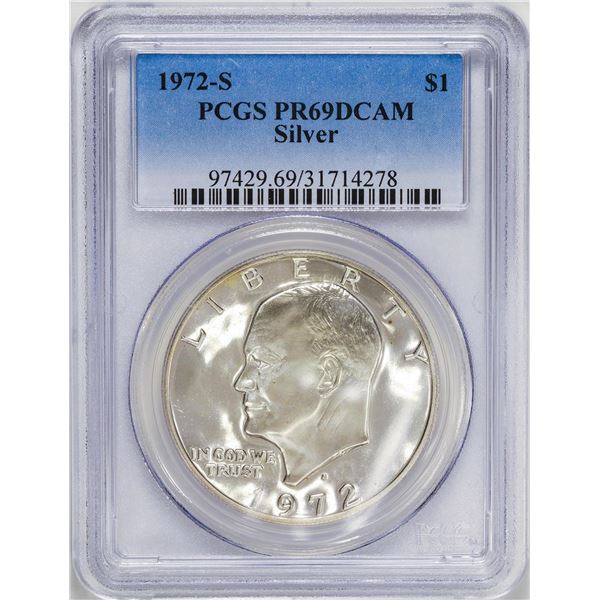 1972-S Eisenhower Dollar Coin PCGS PR69DCAM