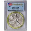 Image 1 : 2011 American Silver Eagle .999 Fine Silver Dollar Coin PCGS MS69