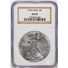 Image 1 : 1990 American Silver Eagle .999 Fine Silver Dollar Coin NGC MS69