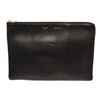 Image 1 : Celine Black Grained Leather Zip Pouch
