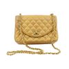 Image 1 : Chanel Beige Quilted Lambskin Leather CC Half Moon Flap Shoulder Bag