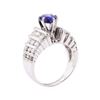 Image 4 : 2.56 ctw Blue Sapphire And Diamond Ring - 14KT White Gold