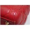 Image 6 : Christian Dior Vintage Red Quilted Lambskin Leather Cannage Lady Dior Medium Han