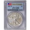 Image 1 : 2011-W American Silver Eagle .999 Fine Silver Dollar Coin PCGS MS69