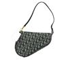 Image 1 : Christian Dior Black Oblique Canvas Leather Pochette Saddle Shoulder Bag