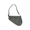 Image 2 : Christian Dior Black Oblique Canvas Leather Pochette Saddle Shoulder Bag