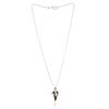 Image 1 : Chanel Vintage Black Silver Resin and Metal Coco Mademoiselle Pendant Long Neckl