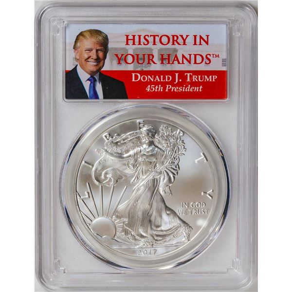 2017 American Silver Eagle .999 Fine Silver Dollar Coin PCGS MS70