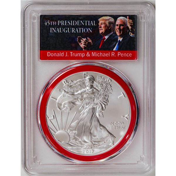 2017 American Silver Eagle .999 Fine Silver Dollar Coin PCGS MS70