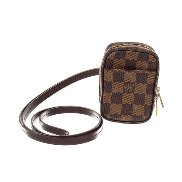 Louis Vuitton Damier Ebene Canvas Leather Etui Okapi PM Crossbody Bag
