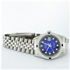 Image 5 : Rolex Mens Stainless Steel Blue Vignette Diamond & Sapphire Datejust Wristwatch