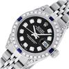Image 2 : Rolex Ladies Stainless Steel Black Diamond Lugs & Sapphire Datejust