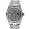 Image 1 : Rolex Mens Stainless Steel Meteorite Diamond And Sapphire Datejust Wristwatch 36