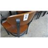 Image 2 : 20-Wood w/Black Metal Frame Chairs - 20 X $