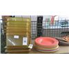 Image 1 : Colored Plastic Dishes & 7 Cambro Pans